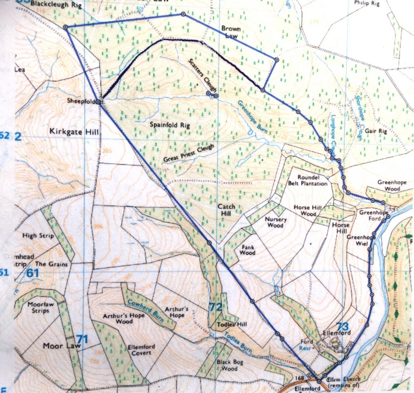 Local short walks map